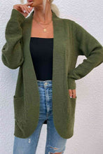 Load image into Gallery viewer, Open Front Rib-Knit Cardigan with Pockets
