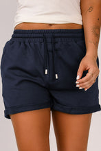 Load image into Gallery viewer, Drawstring Cuffed Shorts with Pockets
