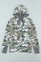 Load image into Gallery viewer, Camouflage Sequin Drawstring Hoodie
