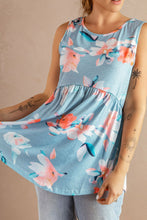 Load image into Gallery viewer, Floral Peplum Tank Top
