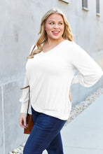 Load image into Gallery viewer, Basic Bae Full Size V-Neck Lantern Sleeve Blouse
