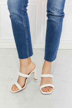 Load image into Gallery viewer, MMShoes In Love Double Braided Block Heel Sandal in White
