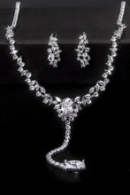 Load image into Gallery viewer, Fashionable Cubic Zirconia Necklace and Dangel Earrings Set

