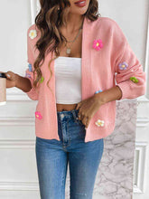 Load image into Gallery viewer, Floral Long Sleeve Open Front Cardigan
