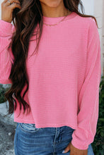 Load image into Gallery viewer, Striped Round Neck Long Sleeve Blouse

