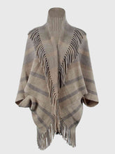 Load image into Gallery viewer, Fringe Detail Open Front Poncho
