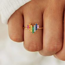 Load image into Gallery viewer, Heart Shape Zircon 925 Sterling Silver Ring

