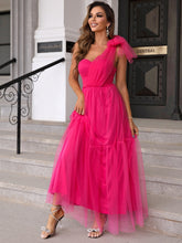 Load image into Gallery viewer, Tied One-Shoulder Tulle Dress
