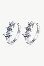 Load image into Gallery viewer, Sterling Silver Moissanite Huggie Earrings
