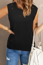 Load image into Gallery viewer, Distressed Round Neck Tank
