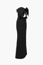 Load image into Gallery viewer, Two-Tone Strapless Cutout Bow Detail Dress
