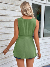 Load image into Gallery viewer, Swiss Dot Tie Waist Tank Top
