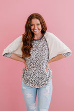 Load image into Gallery viewer, Jodifl Bestie Full Size Run Leopard Baseball Tee
