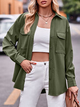 Load image into Gallery viewer, Pocketed Button Up Dropped Shoulder Shacket
