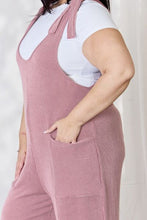 Load image into Gallery viewer, Celeste Full Size Ribbed Tie Shoulder Sleeveless Ankle Overalls
