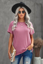 Load image into Gallery viewer, Round Neck Short Sleeve Solid Color Tee
