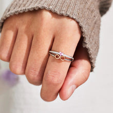 Load image into Gallery viewer, Heart Number 8 Zircon Double-Layered Ring
