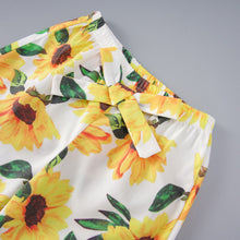 Load image into Gallery viewer, Square Neck Tank and Sunflower Print Pants Set
