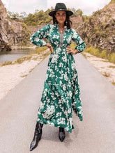 Load image into Gallery viewer, Printed Notched Neck Maxi Dress

