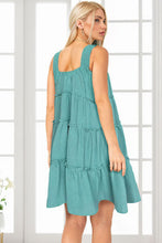 Load image into Gallery viewer, Frill Square Neck Wide Strap Mini Dress
