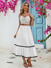 Load image into Gallery viewer, Tied Contrast Trim High Waist Skirt
