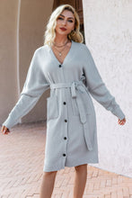 Load image into Gallery viewer, V-Neck Longline Cardigan with Pockets
