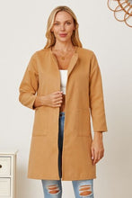 Load image into Gallery viewer, Open Front Pocketed Long Sleeve Coat
