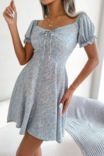 Load image into Gallery viewer, Ditsy Floral Drawstring A-Line Dress
