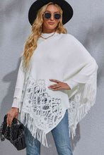 Load image into Gallery viewer, Round Neck Fringe Detail Poncho
