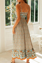 Load image into Gallery viewer, Bohemian Spaghetti Strap Frill Trim Maxi Dress
