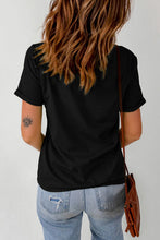 Load image into Gallery viewer, Checkered Lobster Graphic Round Neck Short Sleeve T-Shirt

