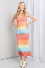 Load image into Gallery viewer, Zenana Gradient Sleeveless Slit Midi Dress
