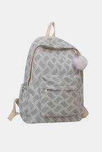 Load image into Gallery viewer, Printed Polyester Large Backpack (Fluffy Ball Included)
