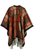 Load image into Gallery viewer, Cloak Sleeve Fringe Detail Poncho
