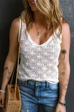 Load image into Gallery viewer, Openwork V-Neck Wide Strap Tank
