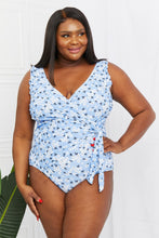 Load image into Gallery viewer, Marina West Swim Full Size Float On Ruffle Faux Wrap One-Piece in Blossom Blue
