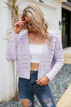 Load image into Gallery viewer, Open Front Cuffed Cropped Cardigan
