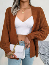 Load image into Gallery viewer, Rib-Knit Open Front Dolman Sleeve Cardigan
