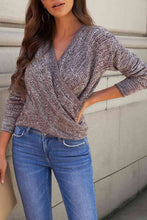 Load image into Gallery viewer, Double Take V Neck Wrap Front Knitted Top
