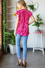 Load image into Gallery viewer, Heimish Full Size Printed Ruffle Cap Sleeve Top
