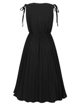 Load image into Gallery viewer, Pleated V-Neck Sleeveless Midi Dress
