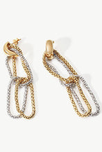 Load image into Gallery viewer, Gold-Plated D-Shaped Drop Earrings
