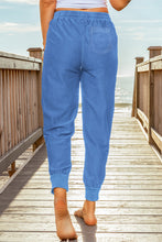 Load image into Gallery viewer, Elastic Waist Cropped Jogger Pants with Pockets
