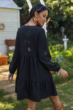 Load image into Gallery viewer, V-Neck Buttoned Long Sleeve Dress
