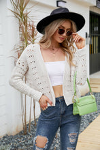 Load image into Gallery viewer, Open Front Cuffed Cropped Cardigan
