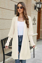 Load image into Gallery viewer, Open Front Lantern Sleeve Cardigan
