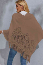 Load image into Gallery viewer, Round Neck Fringe Detail Poncho
