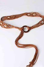 Load image into Gallery viewer, Bohemian Wood Ring Braid Belt
