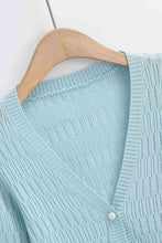 Load image into Gallery viewer, Button Down Long Sleeve Cropped Cardigan
