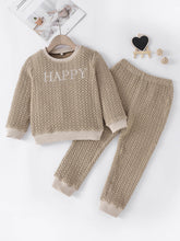 Load image into Gallery viewer, Kids HAPPY Textured Top and Joggers Set
